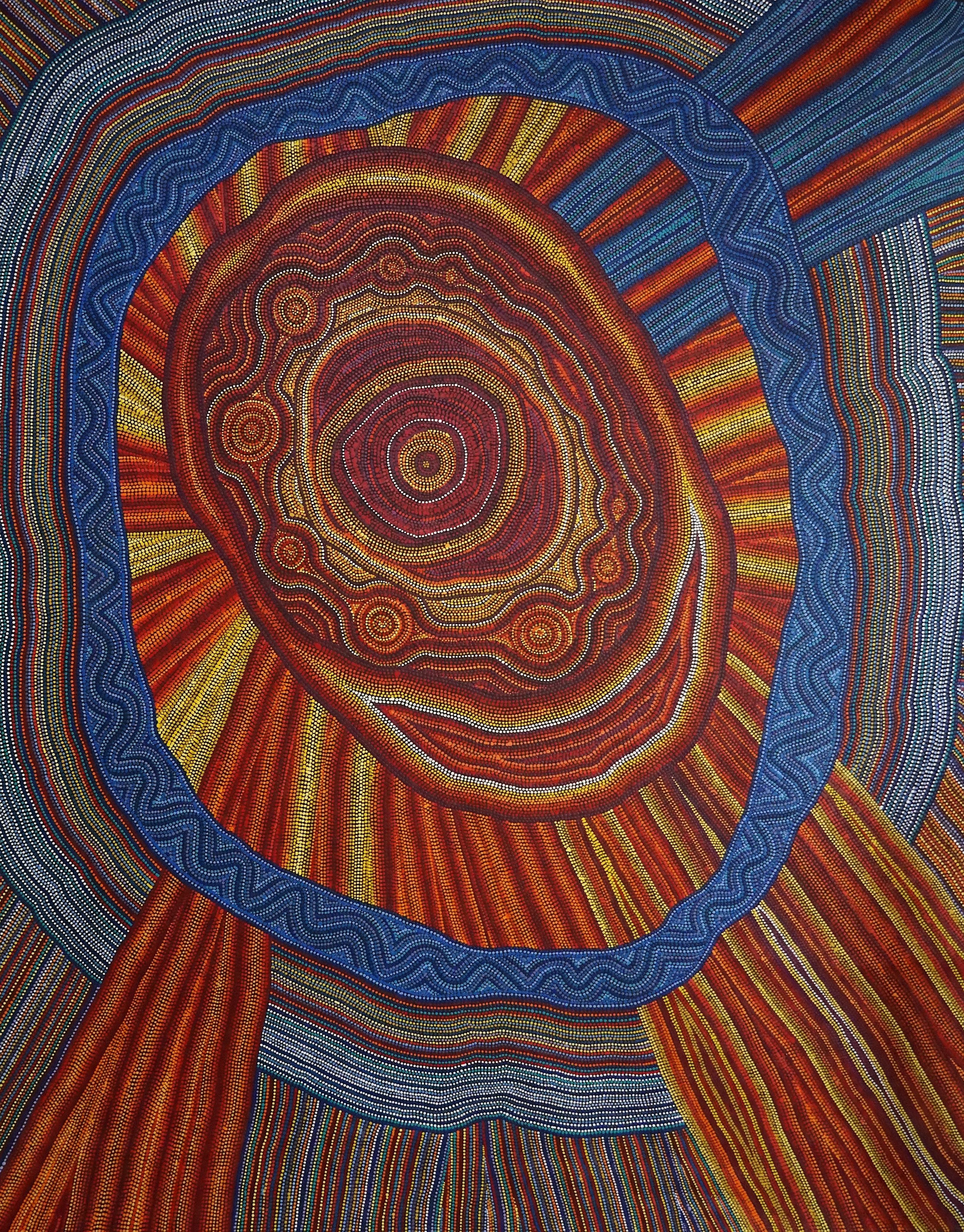 Title: Sunset, size 2000 x 1600 mm.