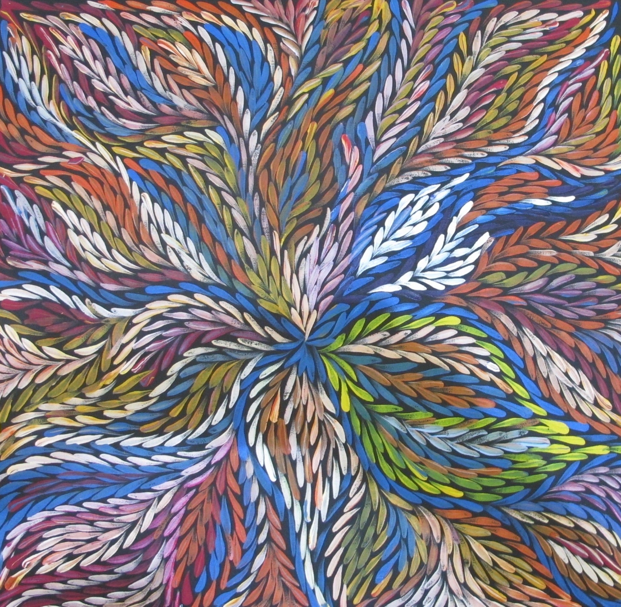Title:  Bush Medicine Leaves, size 610 x 600 mm.
