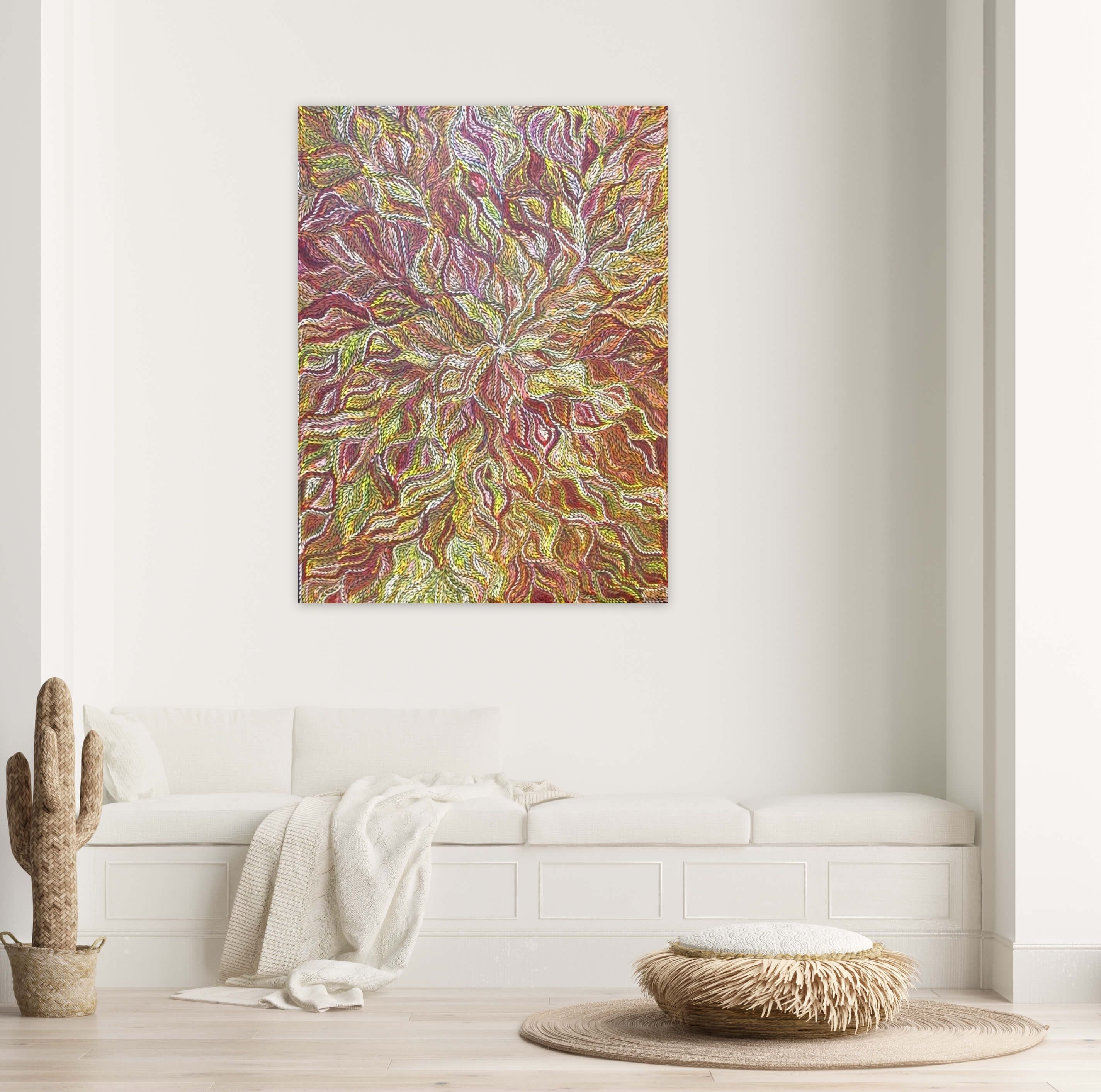 Title: Bush Medicine Leaves, size 1290 x 940 mm.