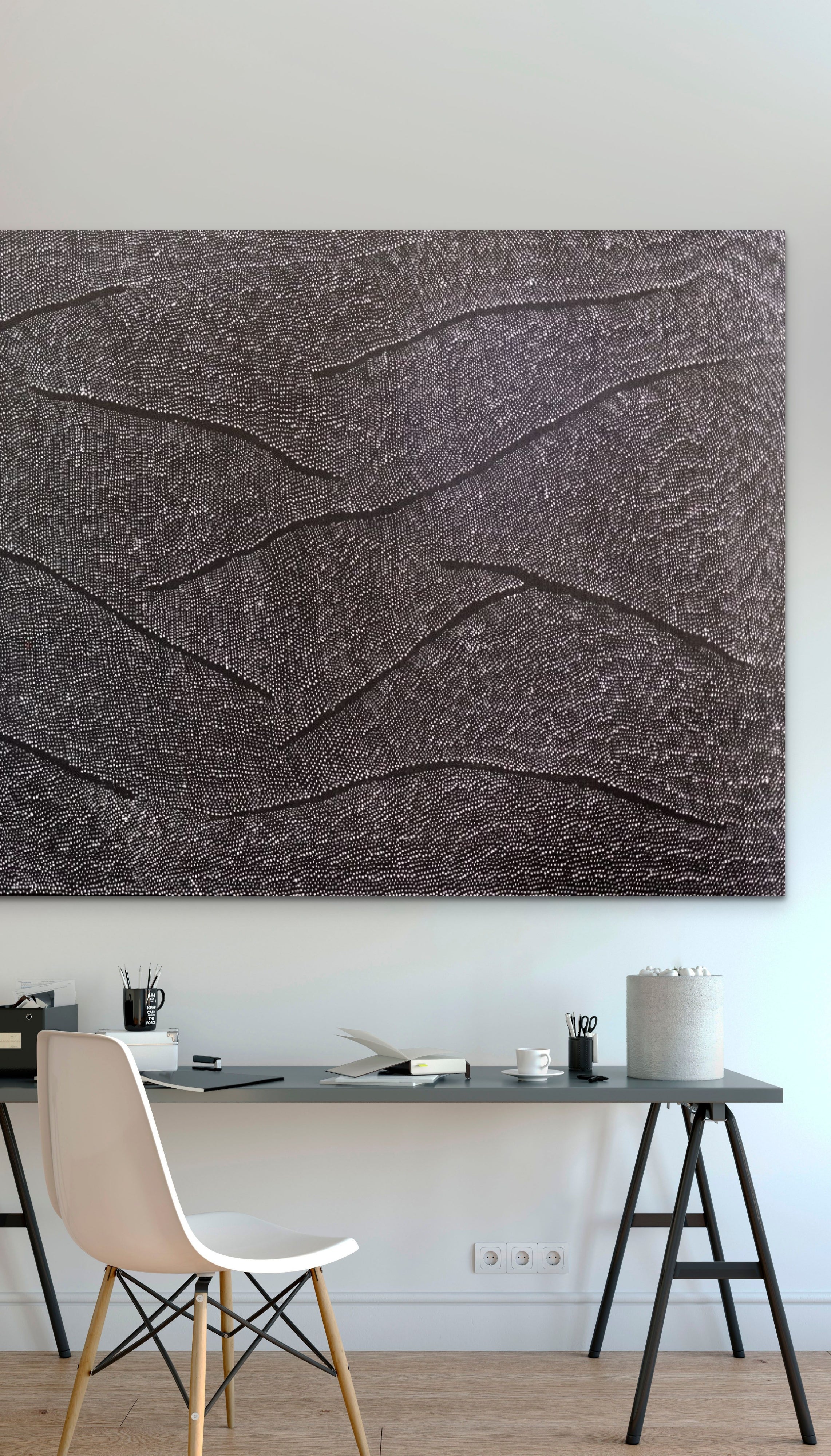 Title: Tali (Sandhills), size 1220 x 1830 mm.