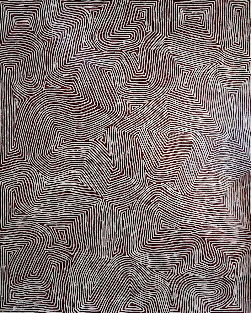 Title: Tingari Dreaming, size 1840 x 1500 mm.