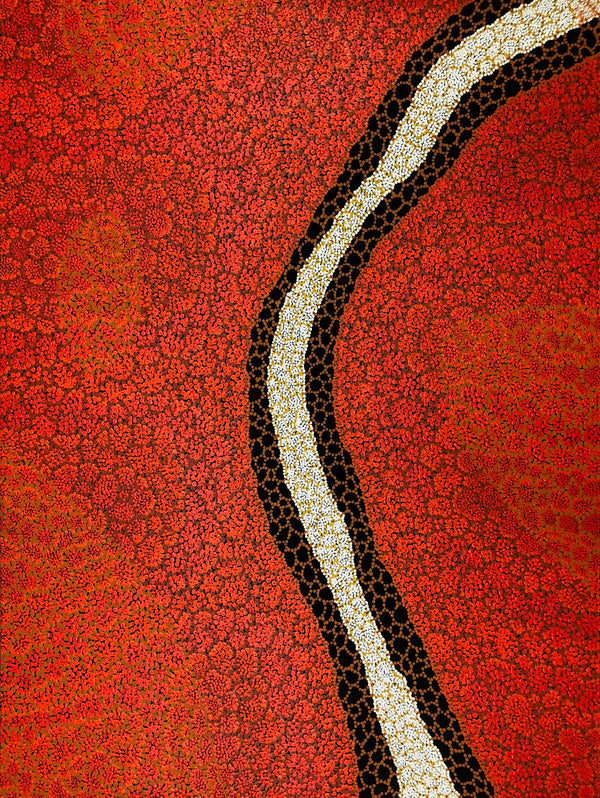 Title: Eels Biting Stone, size 1200 x 900 mm.