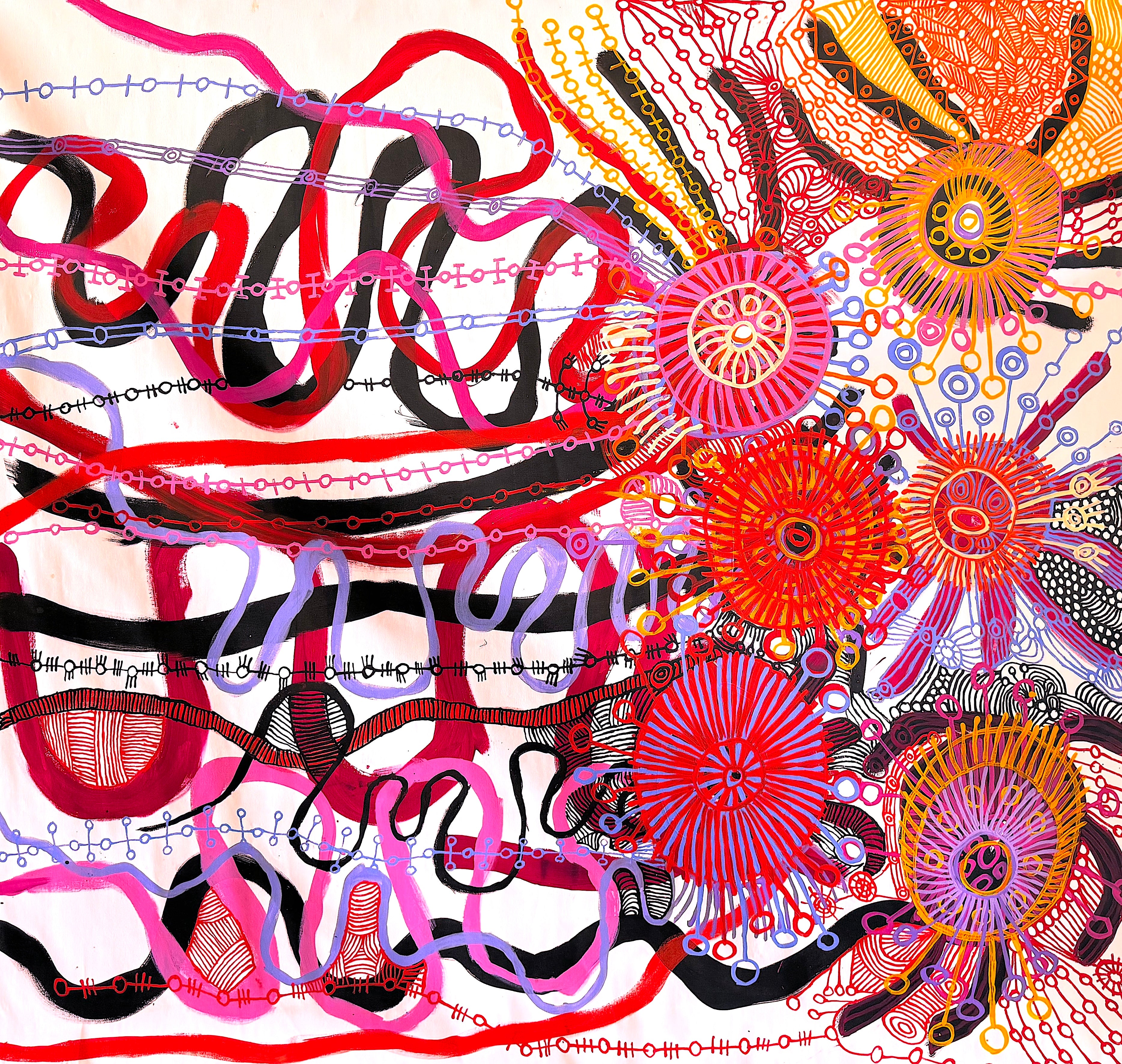 Honey Ant Dreaming, Size: 1830x1960 mm