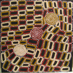 Title:  Tingari, size 121 x 121 cm.